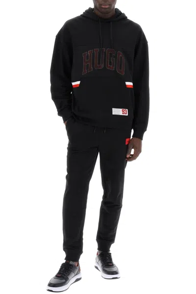 Shop Hugo Relaxed Fit Hoodie Sweatshirt With In Black