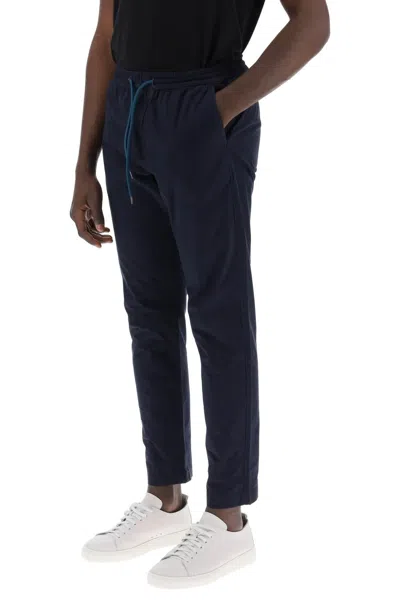 Shop Ps By Paul Smith Ps Paul Smith Lightweight Organic Cotton Pants In Blue