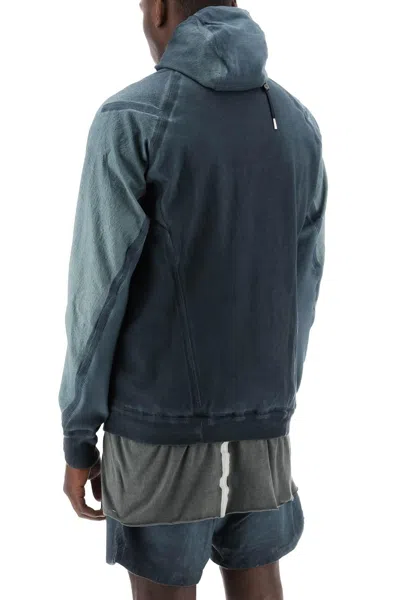 Shop Boris Bidjan Saberi Hybrid Sweatshirt With Zip And Hood In Grey