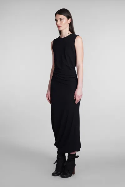 Shop Lemaire Dress In Black Cotton In Nero