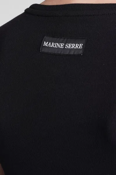 Shop Marine Serre Dress In Black Cotton