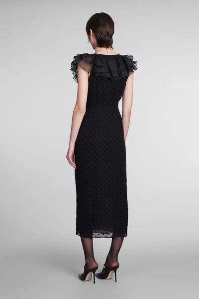 Shop Alessandra Rich Dress In Black Silk