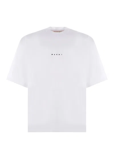 Shop Marni T-shirt  Made Of Cotton In Bianco