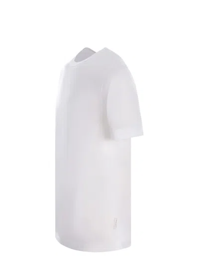Shop Paolo Pecora T-shirt  Made Of Cotton In Bianco