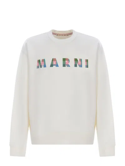 Shop Marni Sweatshirt  Made Of Cotton In Bianco