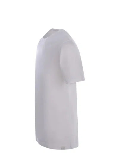 Shop Paolo Pecora T-shirt  Made Of Cotton In Bianco