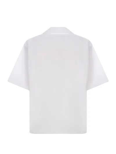 Shop Marni Bowling Shirt  Made Of Cotton In Bianco
