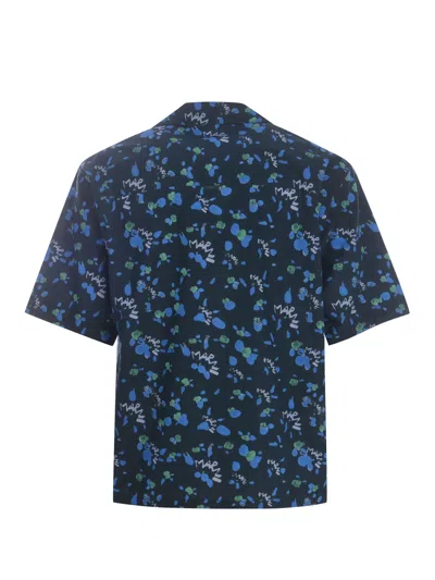 Shop Marni Shirt  Made Of Cotton In Blu