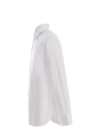 Shop Marni Shirt  Made Of Cotton Poplin In Bianco