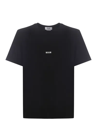 Shop Msgm T-shirt  Made Of Cotton In Nero