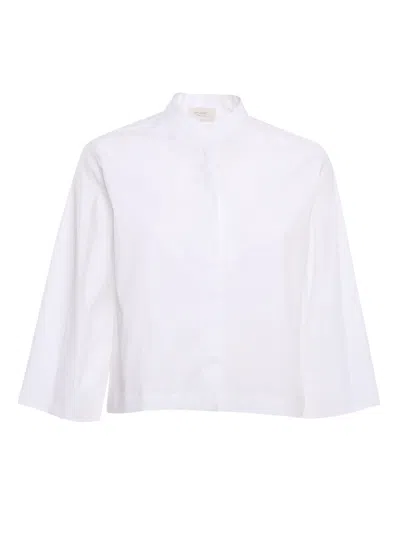 Shop Mazzarelli White Cropped Shirt