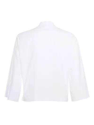 Shop Mazzarelli White Cropped Shirt