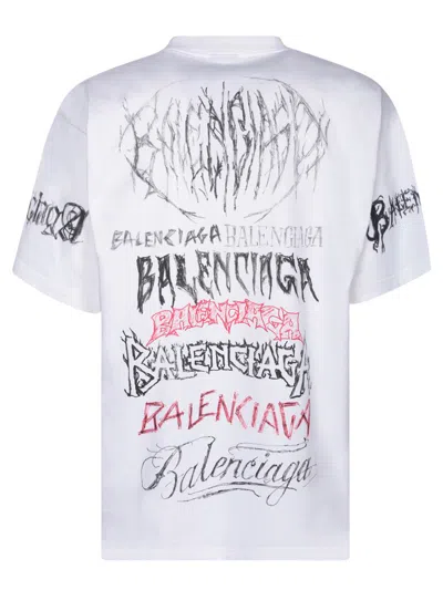 Shop Balenciaga T-shirts In White