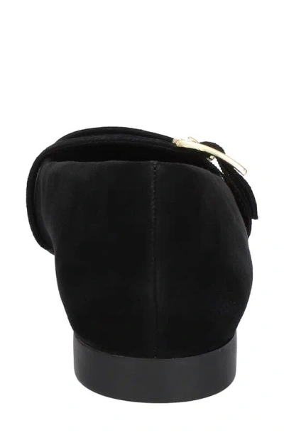 Shop Bella Vita Evanna Pointed Toe Flat In Black Leather