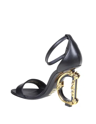 Shop Dolce & Gabbana Leather Sandal In Black