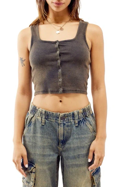Shop Bdg Urban Outfitters Rib Square Neck Crop Tank Top In Brown