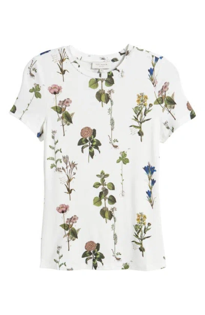 Shop Ted Baker Rasmean Print Fitted T-shirt In White