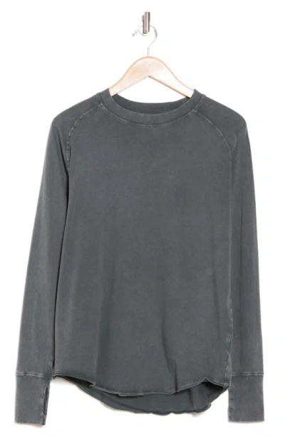 Shop Z By Zella Vintage Wash Relaxed Long Sleeve Tee In Green Urban