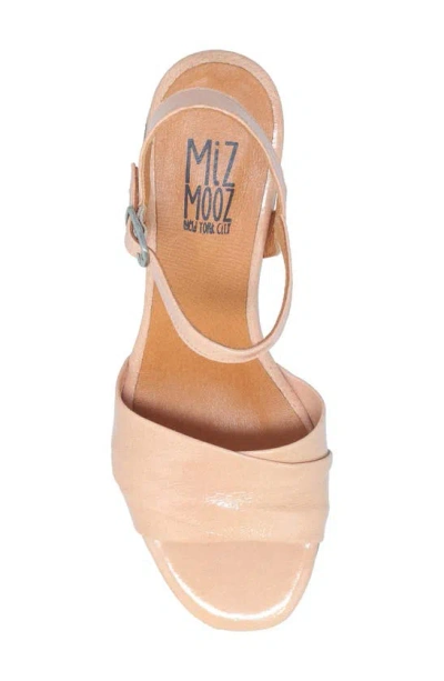 Miz Mooz Bela Block Heel Sandal In Peach Patent