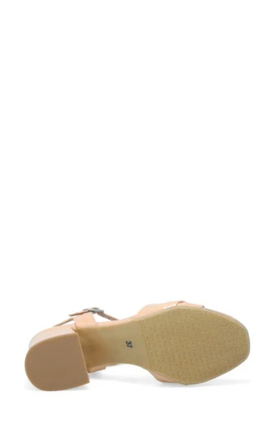 Miz Mooz Bela Block Heel Sandal In Peach Patent