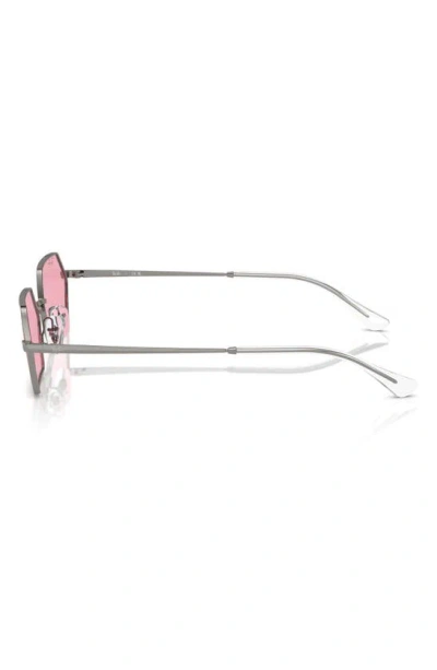 Shop Ray Ban 55mm Frameless Rectangle Sunglasses In Pink