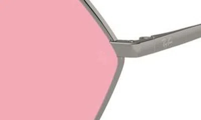 Shop Ray Ban 55mm Frameless Rectangle Sunglasses In Pink