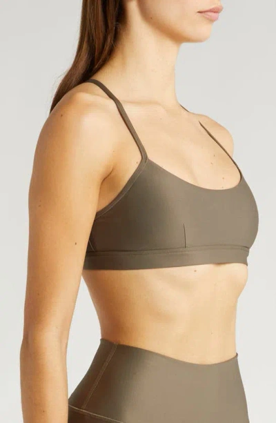Shop Alo Yoga Airlift Intrigue Bra In Olive Tree