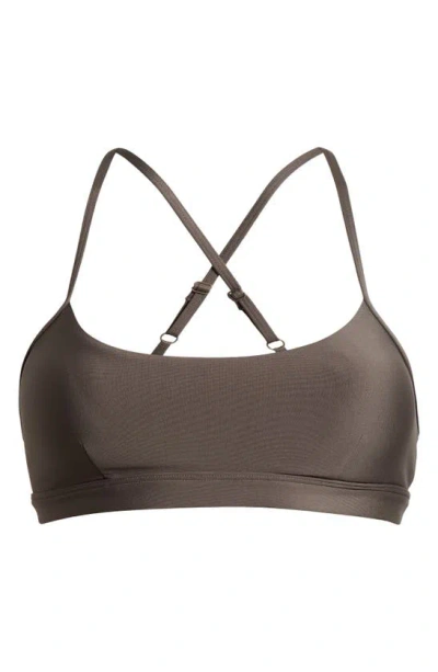 Shop Alo Yoga Airlift Intrigue Bra In Olive Tree