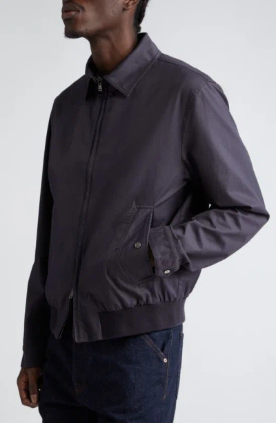 Shop Herno Tigri Cotton Bomber Jacket In 9200 Navy