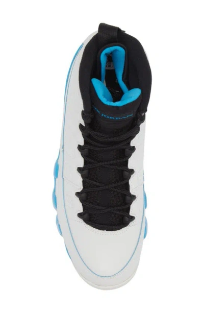 Shop Jordan Air  9 Retro 'powder Blue' High Top Sneaker In Summit White/ Black/ Dark Blue