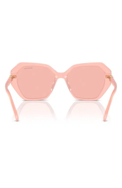 Swarovski 56mm Photochromic Irregular Sunglasses In Pink