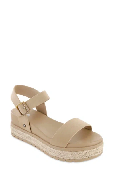 Mia Kiera Espadrille Platform Sandal In Sand