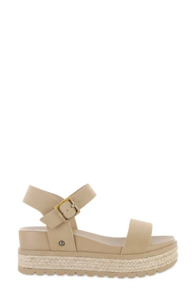 Mia Kiera Espadrille Platform Sandal In Sand