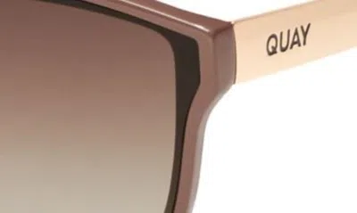 Shop Quay Date Night 54mm Round Sunglasses In Doe / Brown