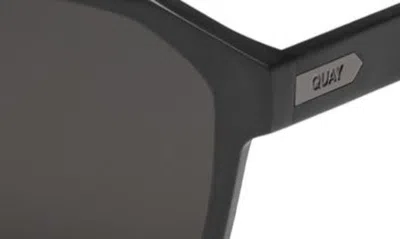 Shop Quay Soundcheck 48mm Polarized Aviator Sunglasses In Matte Black Polarized