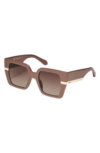 Shop Quay Notorious 51mm Gradient Square Sunglasses In Doe / Brown