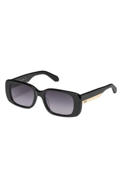 Shop Quay Karma 39mm Gradient Square Sunglasses In Black / Smoke