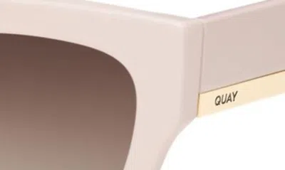 Shop Quay By The Way 46mm Square Sunglasses In Champagne / Brown