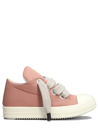 Shop Rick Owens Drkshdw Lido Jumbo Lace Puffer Low Sneakers In Pink