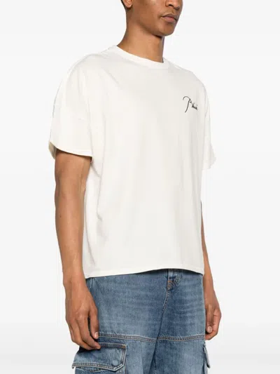 Shop Rhude T-shirt Reverse In White