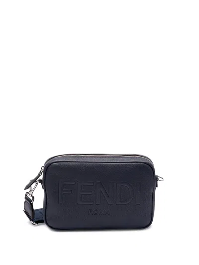 Shop Fendi ` Medium Camera Case In Blue