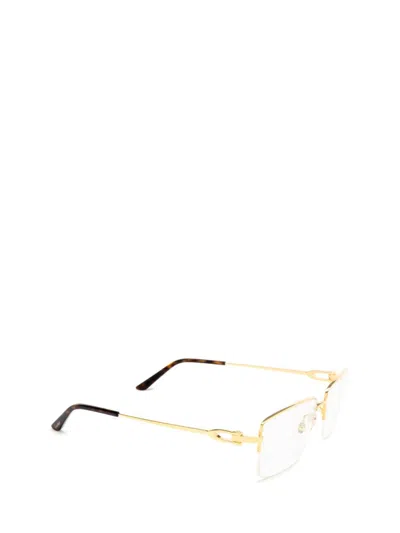 Shop Cartier Eyeglasses In Gold