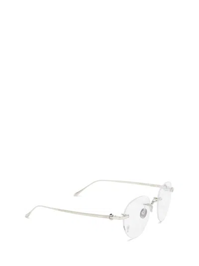 Shop Cartier Eyeglasses In Silver