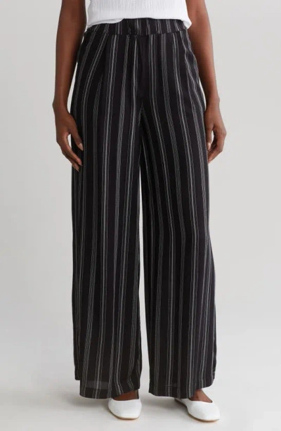 Shop For The Republic Yarn Dye Stripe Wide Leg Pants In Shadow Stripe