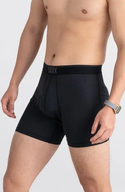 Shop Saxx Assorted 2-pack Quest Quick Dry Mesh Slim Fit Boxer Briefs In Black/ Dark Charcoal Ii