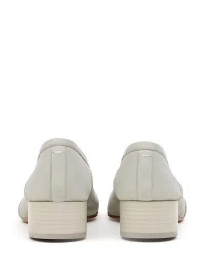Shop Maison Margiela Tabi New Leather Ballerina Shoes In Off White