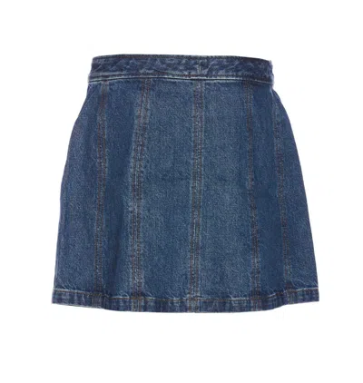Shop Apc A.p.c. Skirts In Blue