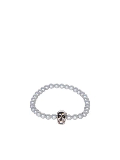 Shop Alexander Mcqueen Bracelets And Rings In Grey