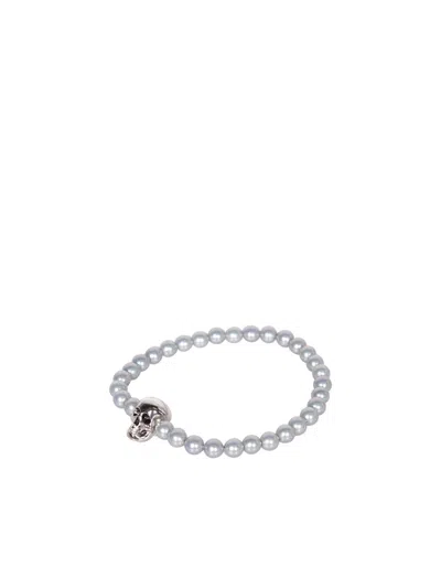 Shop Alexander Mcqueen Bracelets And Rings In Grey
