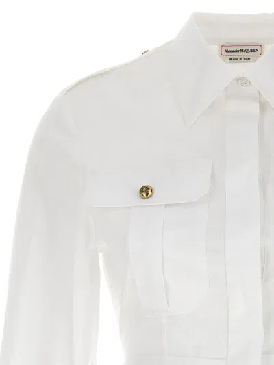 Shop Alexander Mcqueen Peplum Shirt In White
